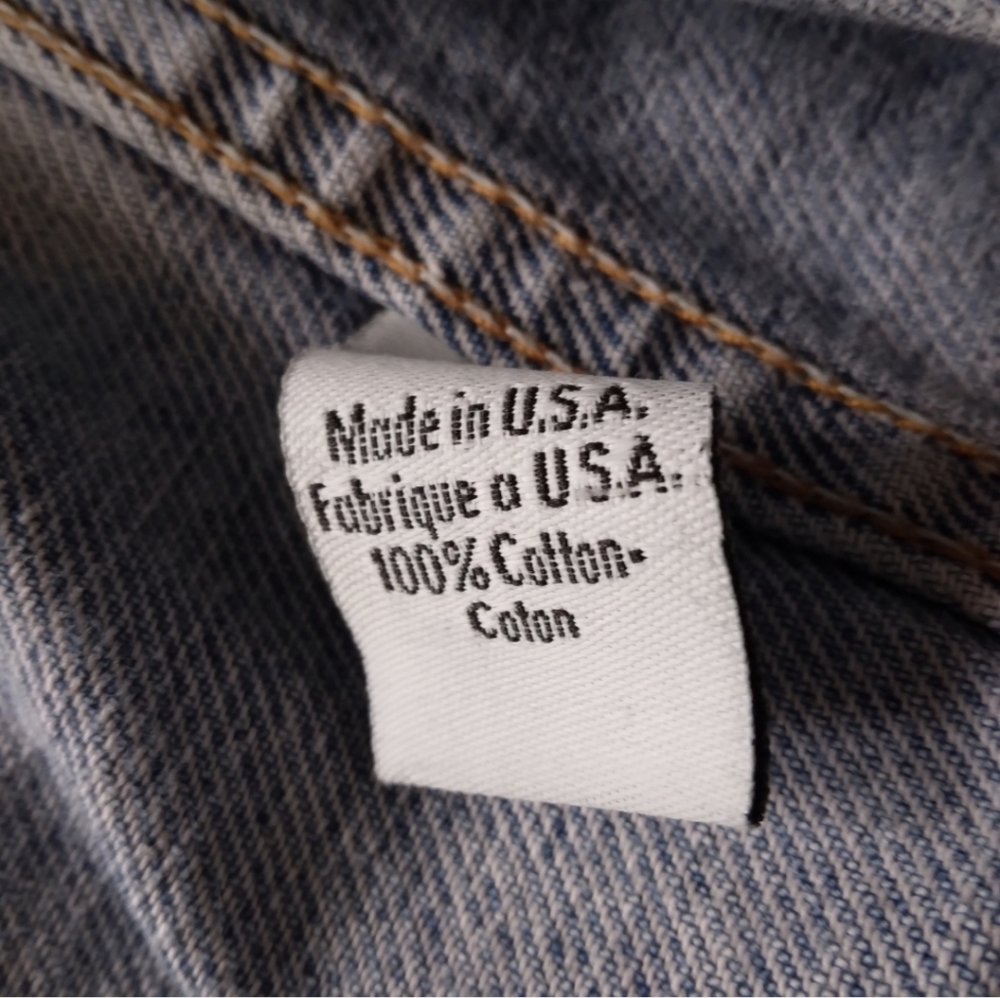 VTG 90s Women's Size Large Calvin Klein Jean Jacket Blue Pockets - Picture 5 of 8
